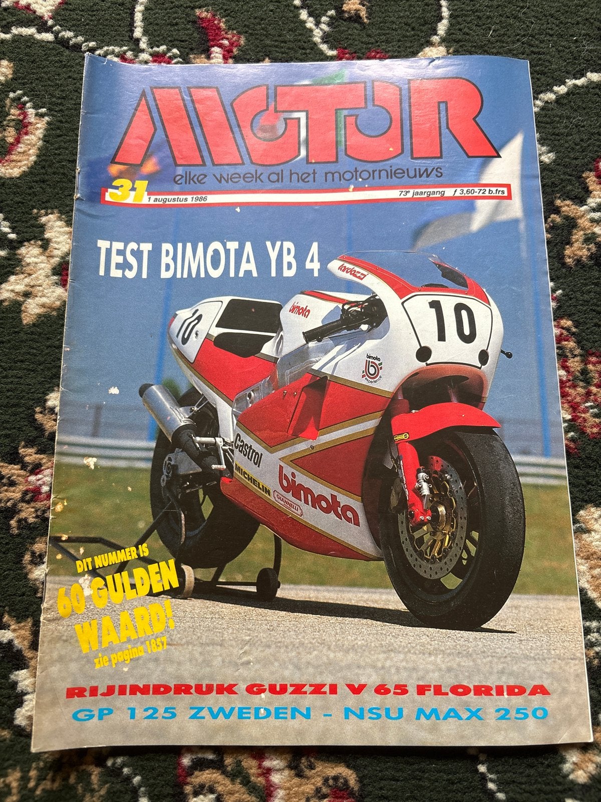 Motor Magazine 1 augustus 1986 - Test Bimota YB 4, Ophalen of Verzenden, Gelezen, Algemeen