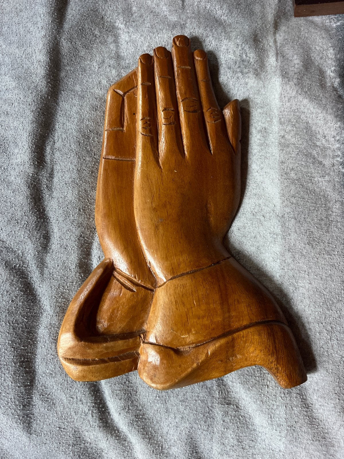Houten Biddende Handen Decoratie - 24 cm, Antiek en Kunst, Antiek | Religie, Ophalen