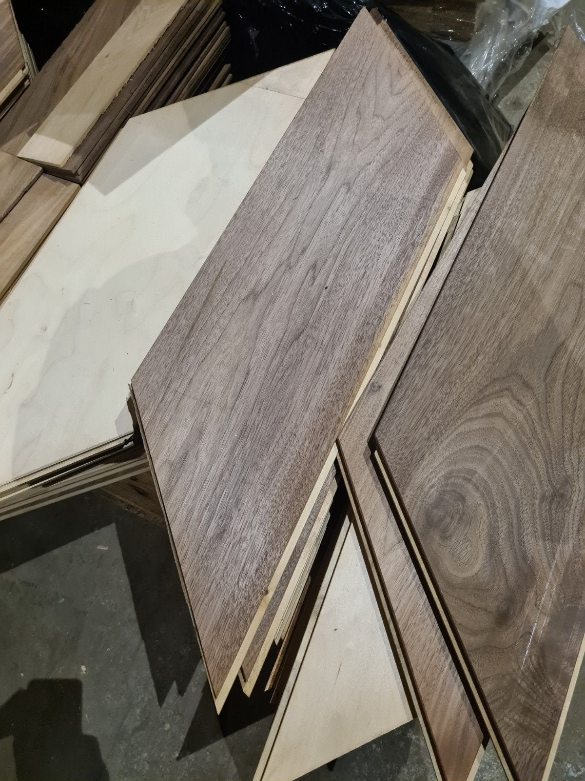 noten houten Hongaarse punt Vloer, restant!, Nieuw, 10 m² of meer, 10 tot 30 cm, Hout
