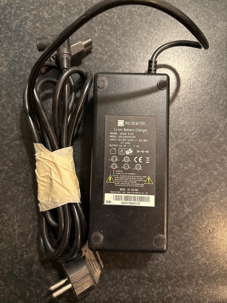 Phylion E-bike Acculader 42V 2.0A (V008), Ophalen, Gebruikt