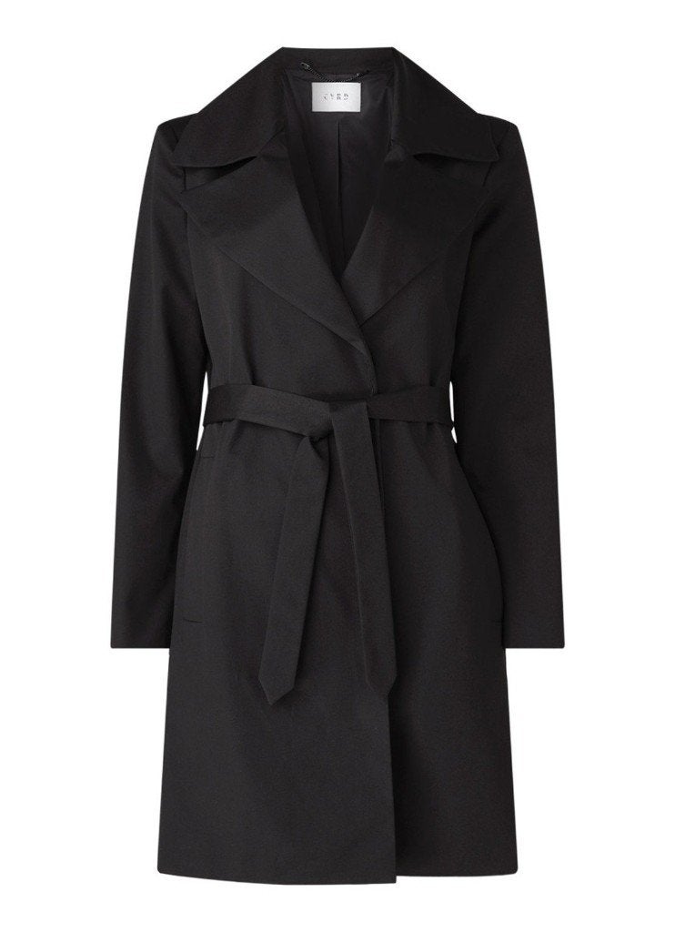 CVRD Brooklyn zwart trenchcoat met strikceintuur maat M, Kleding | Dames, Maat 38/40 (M), CVRD, Zwart, Nieuw