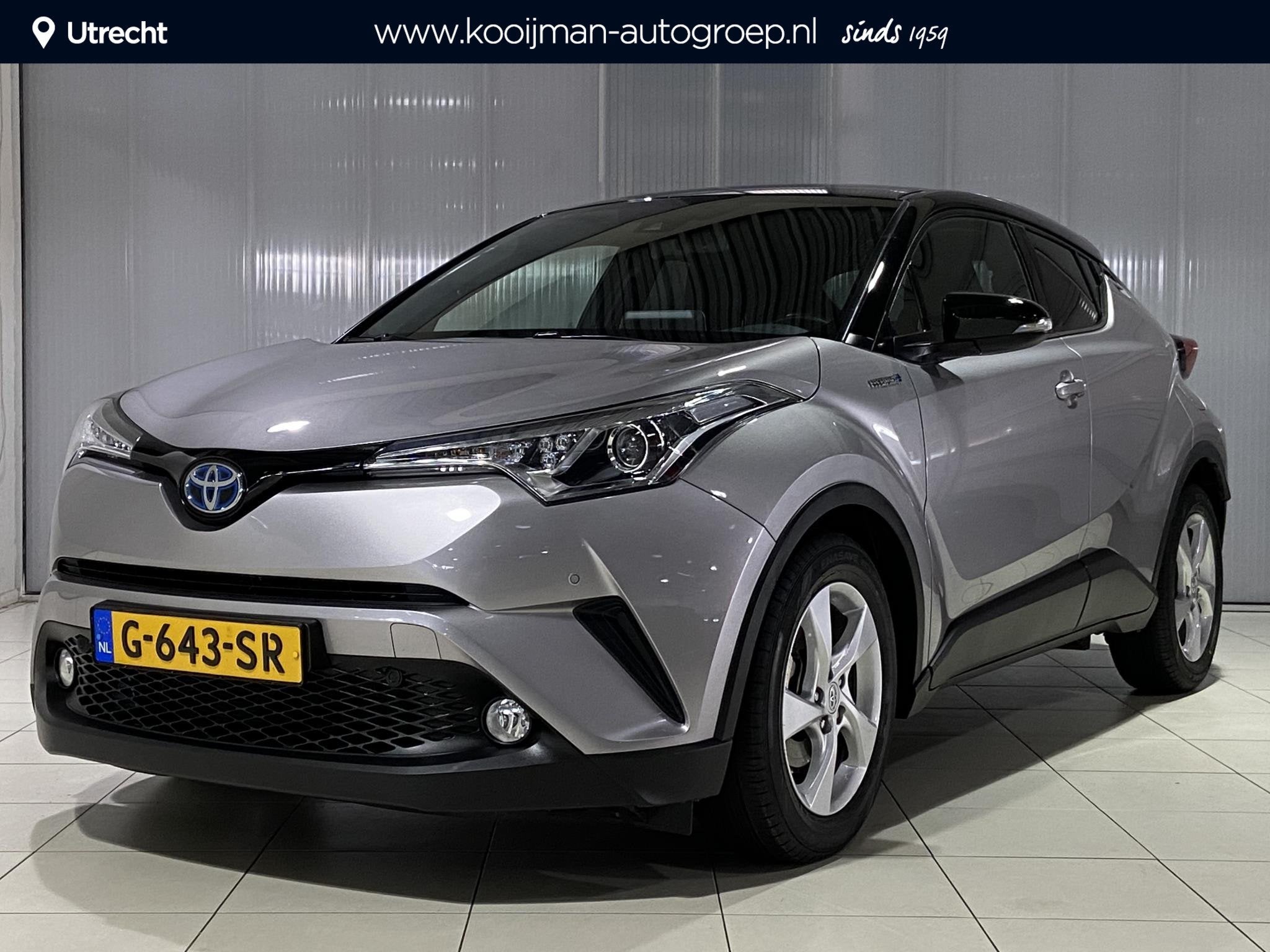 Toyota C-HR 1.8 Hybrid Style Navi Toyota garantie tot 2029!,, Auto's, Stof, Euro 6, 4 cilinders, 122 pk