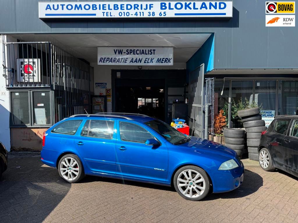 Skoda Octavia Combi 2.0 TFSI RS/ Met 200PK/ met Airco, Leder, Auto's, Gebruikt, 4 cilinders, 1984 cc, Blauw