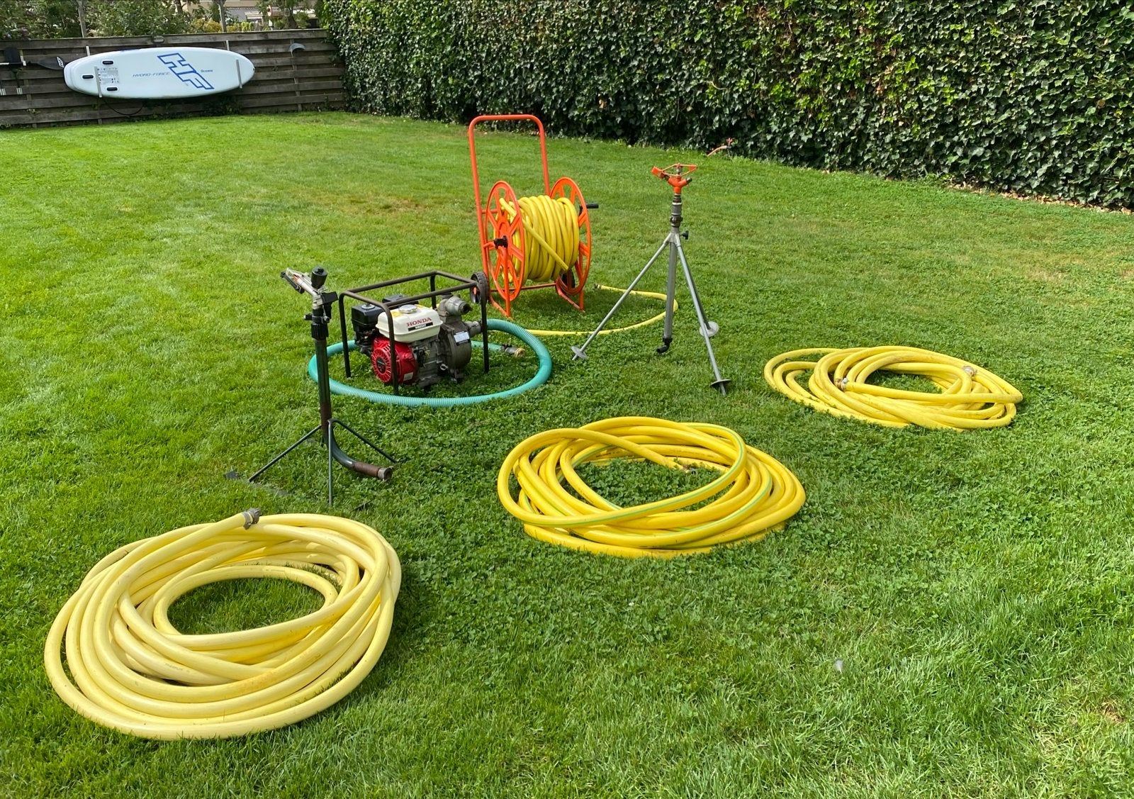 Complete beregeningsset met Honda WB20XT waterpomp, Tuin en Terras, Ophalen, Gebruikt