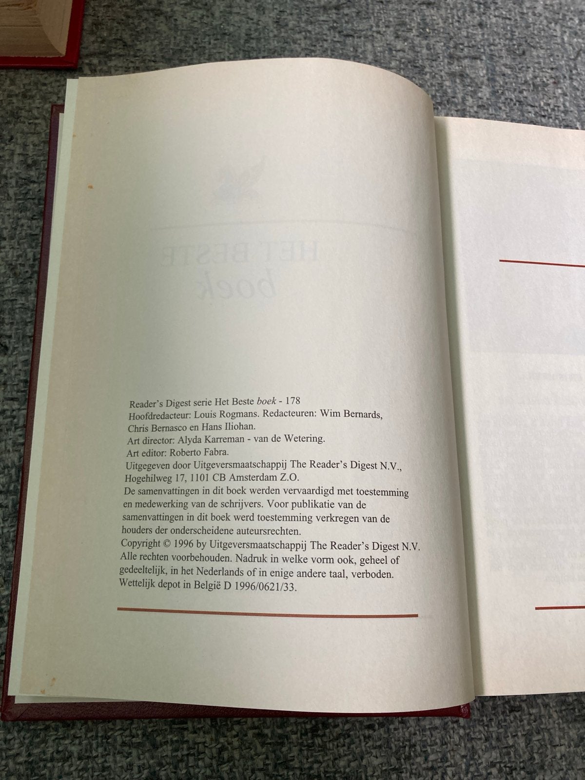 Reader's Digest Het Beste Boek - 1996, Ophalen of Verzenden, Gelezen, Nederland