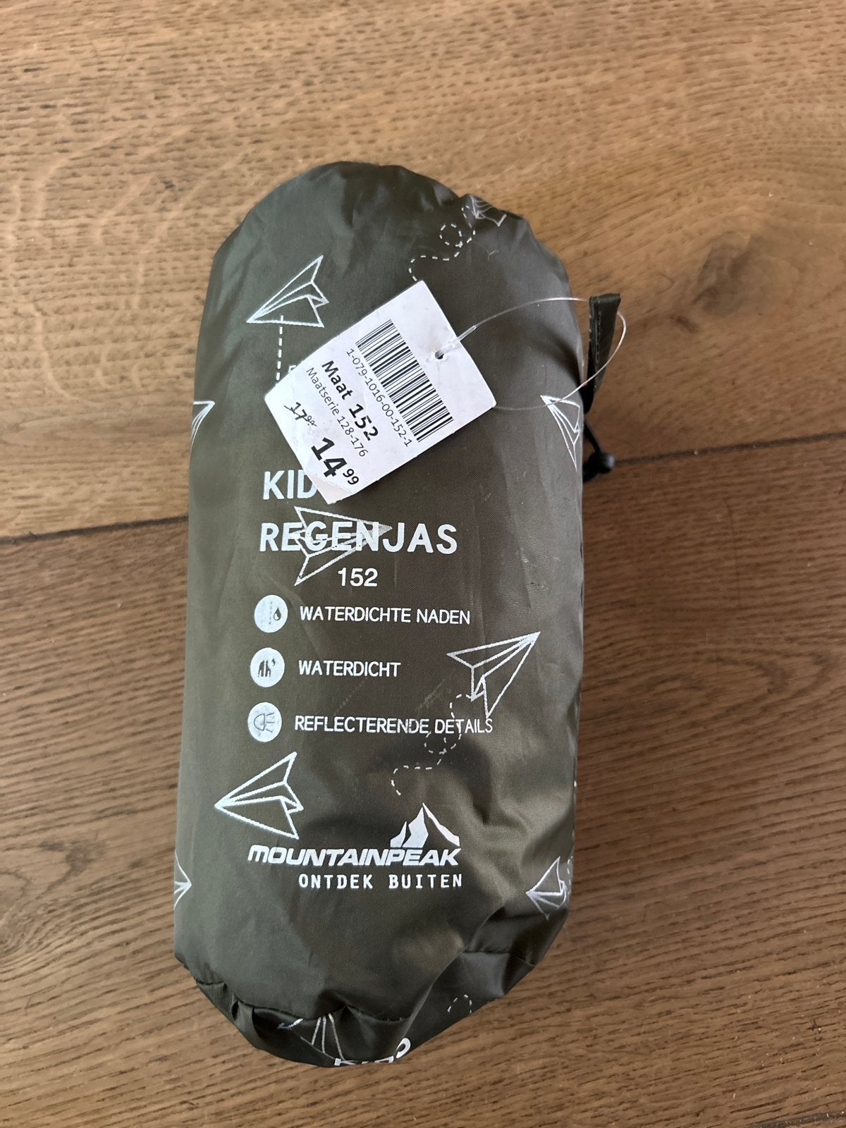 Mountain Peak Kinder Regenjas Maat 152 - Waterdicht, Ophalen, Nieuw, Jongen of Meisje, Jas