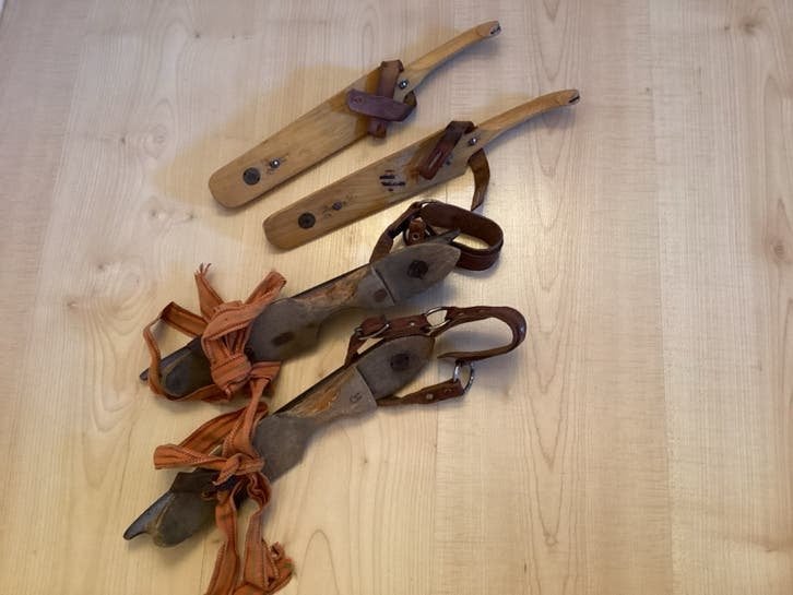Oude houten schaatsen - Friese doorlopers, Ophalen, Gebruikt, Friese doorlopers