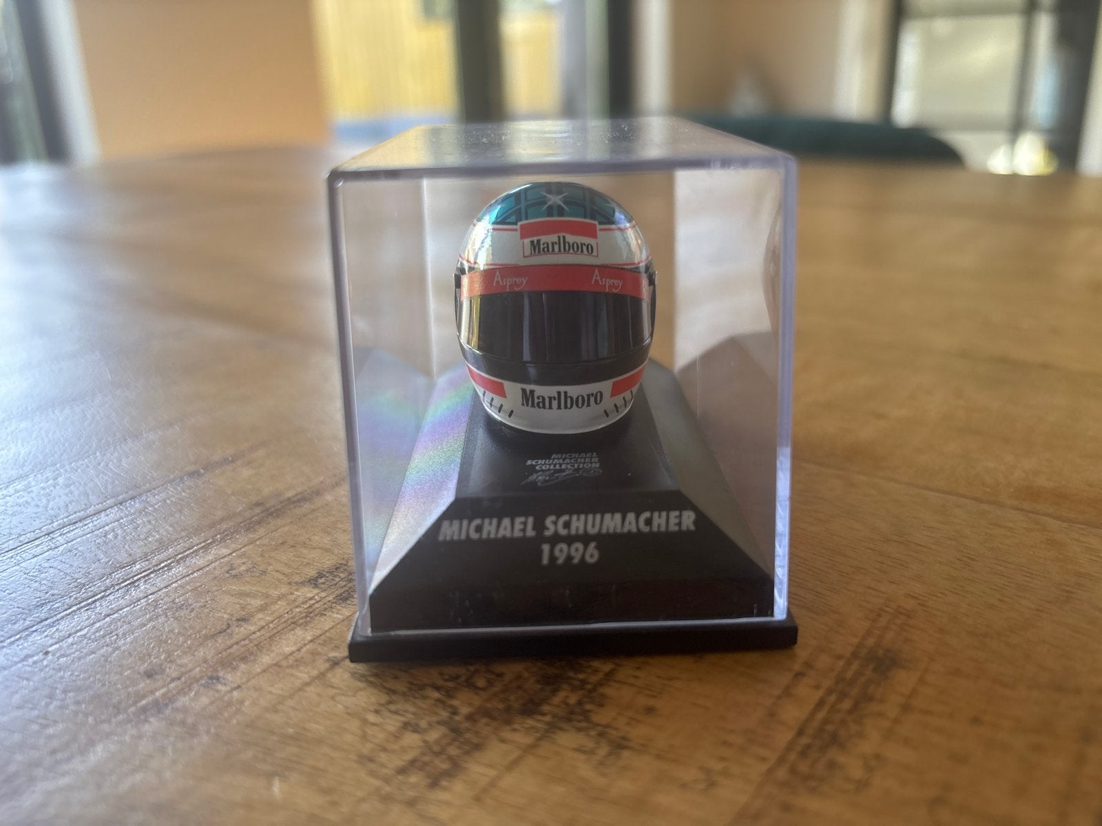 Michael Schumacher 1996 Helm Minichamps, Ophalen of Verzenden, Zo goed als nieuw, Overige typen