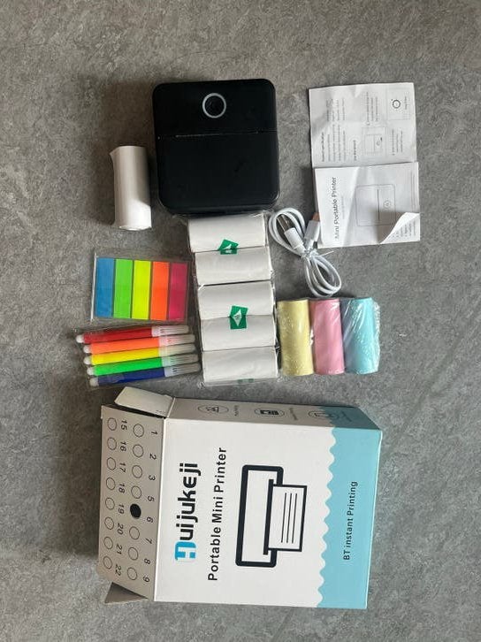 Portable mini printer Full Set, Computers en Software, Pocketprinters, Ophalen, Zo goed als nieuw
