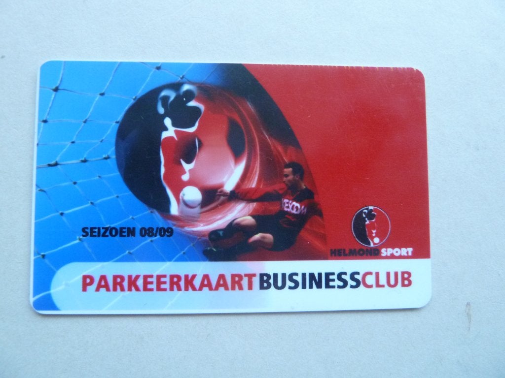 Parkeerkaart. Businessclub  Helmond Sport. 2008/2009, Verzamelen, Ophalen of Verzenden, Zo goed als nieuw, Overige binnenlandse clubs