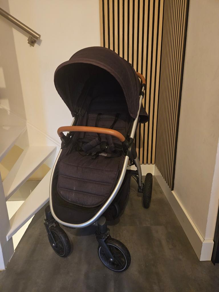 Hauck UpTown Buggy met verstelbare duwstang, Ophalen, Gebruikt, Overige merken, Verstelbare rugleuning