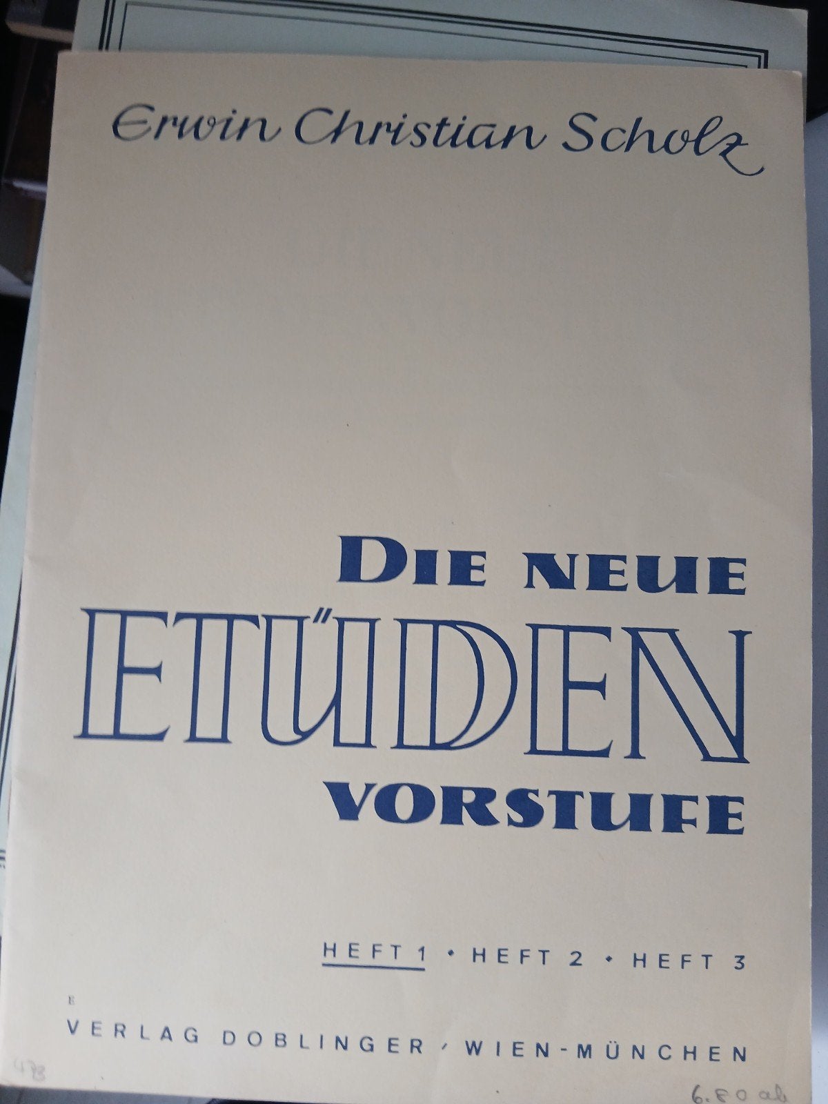 Erwin Christian Scholz - Die Neue Etüdenvorstufe (Heft 1), Muziek en Instrumenten, Bladmuziek, Gebruikt, Klassiek, Les of Cursus