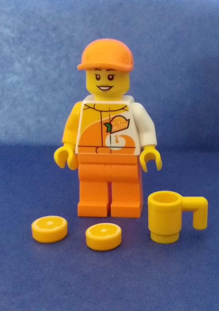 NIEUW lego poppetje minifig minifigure SAP / JUICE VERKOPER, Inclusief extra onderdelen, Lego, Nieuw, Ophalen of Verzenden