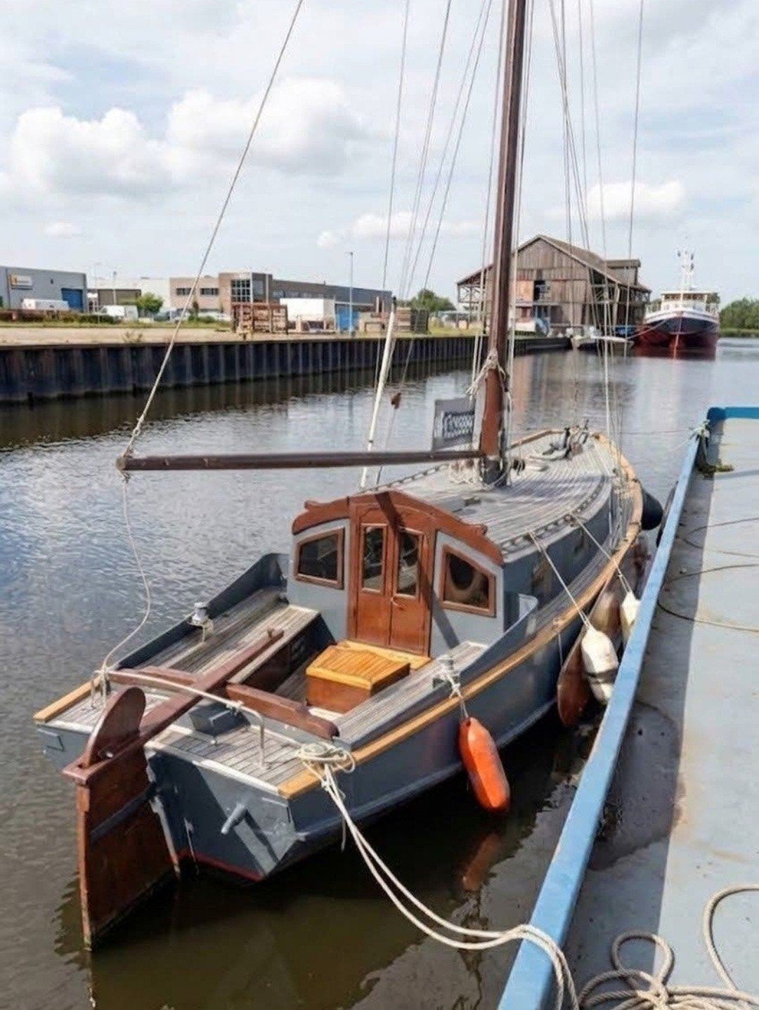 Verstaging en divers rondhout van platbodem / zeeschouw, Watersport en Boten, Ophalen of Verzenden, Gebruikt