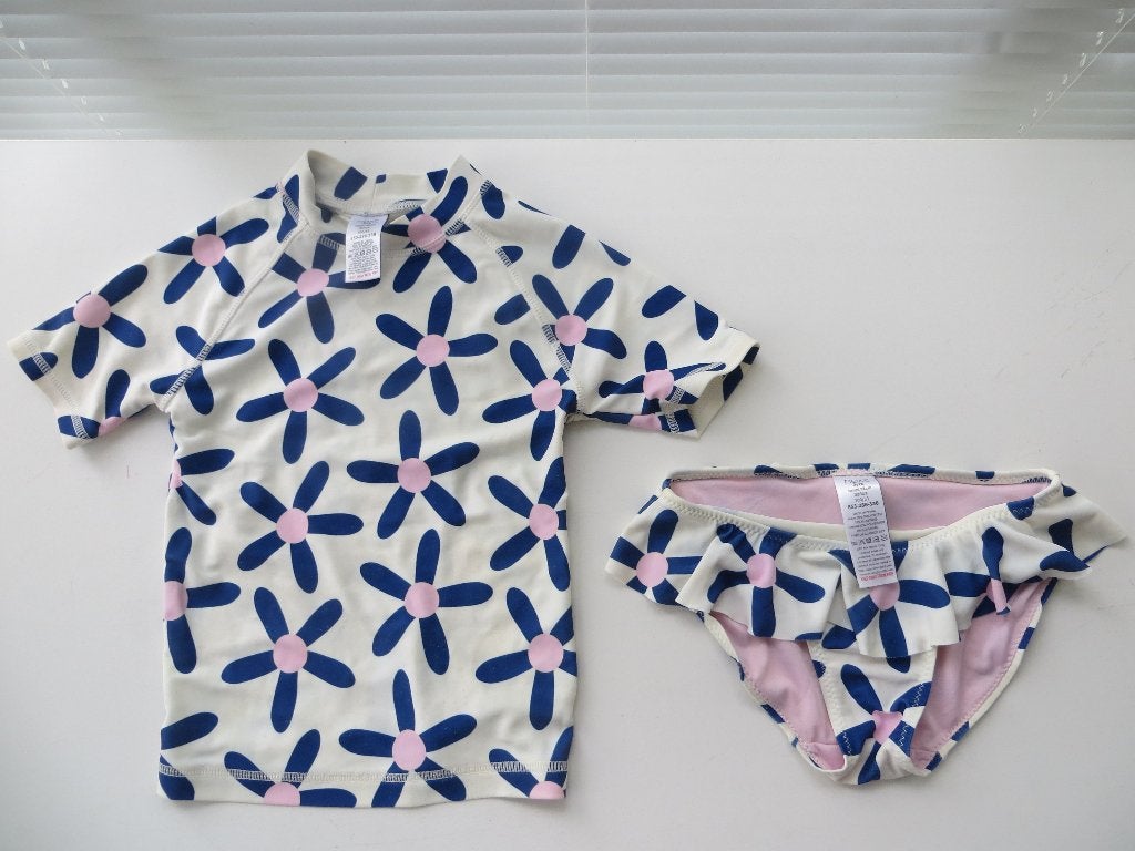 UV Beschermend Bikini Top Shirt broekje Tankini Mt 104/110, Maat 104, Bikiniset, Meisje, Ophalen of Verzenden