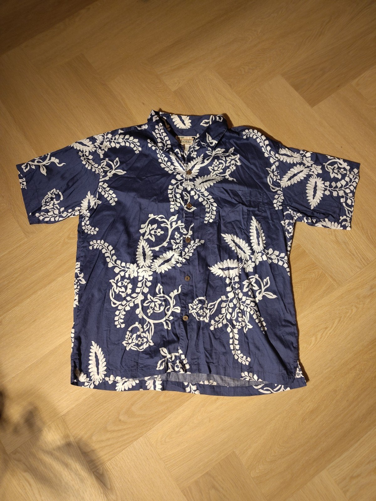 Pataloha shirt Patagonia maat L, Blauw, Ophalen of Verzenden, Zo goed als nieuw, Halswijdte 41/42 (L)