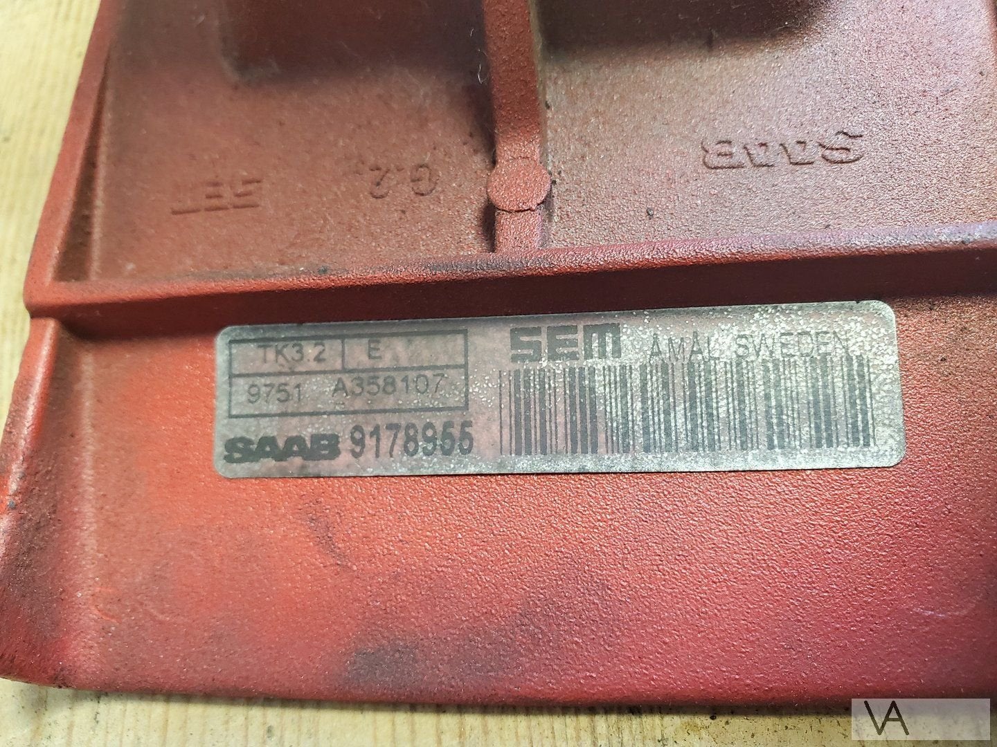 Saab 9-3 900 9000 2.0 en 2.3 bobine rood 9178955 SCHEURVRIJ, Gebruikt, -, -, Ophalen of Verzenden