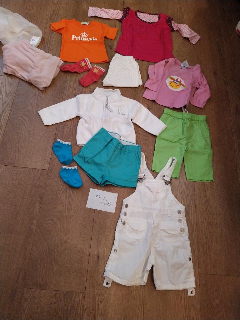 21 - baby kleding pakket - Maat 62 / 68, Ophalen of Verzenden, Gebruikt, Maat 62