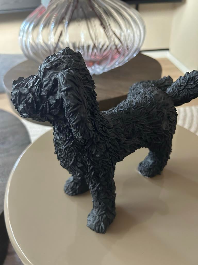 Zwarte Labradoodle J-line beeldje, 21 cm hoog, Ophalen, Zo goed als nieuw, Zwart