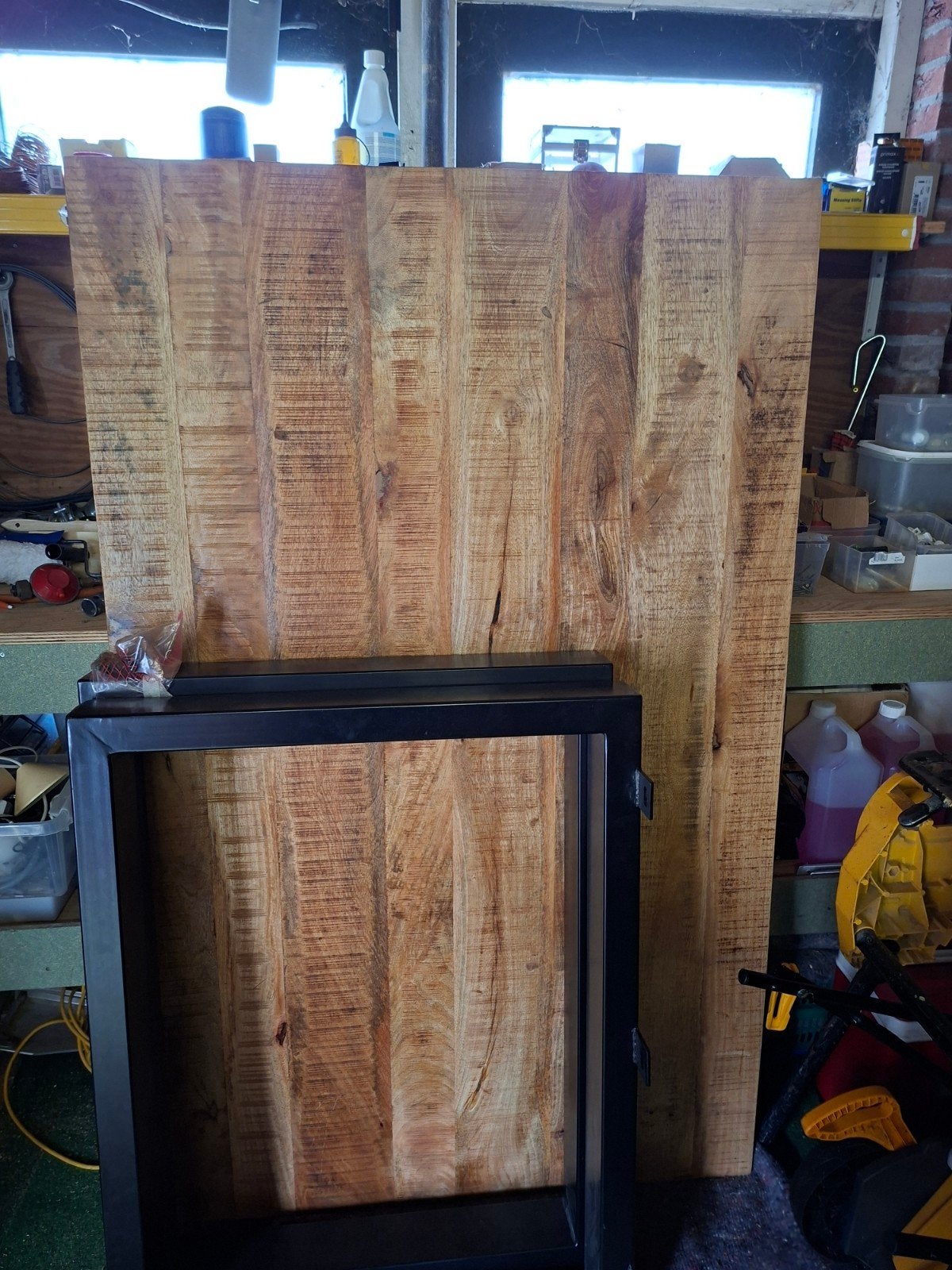 Mooie tafel van mango hout, Ophalen, 50 tot 100 cm, Zo goed als nieuw, 150 tot 200 cm