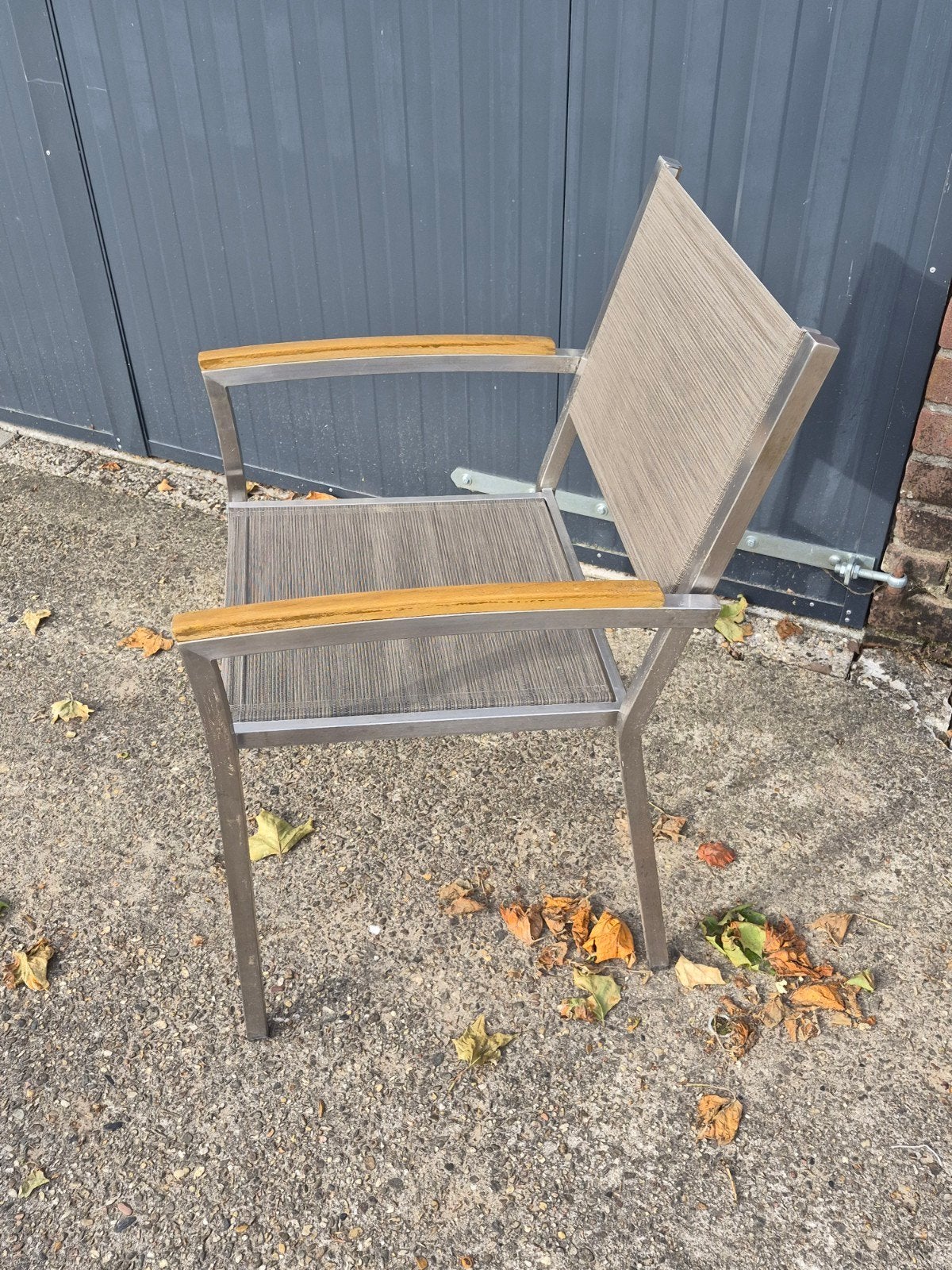 4 seasons outdoor rvs stoelen type Nexxt, Tuin en Terras, Tuinstoelen, Ophalen, Zo goed als nieuw, Rvs, Stapelbaar