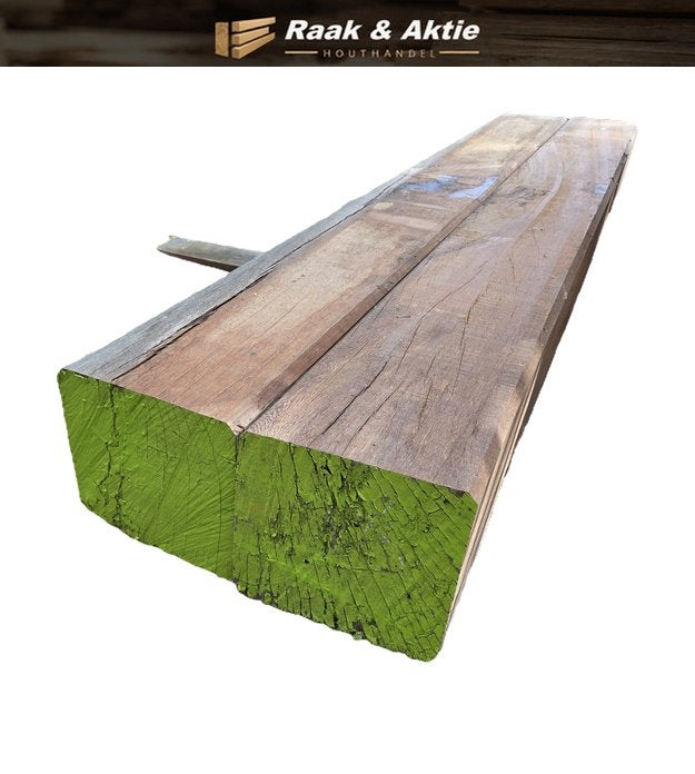 2 Hardhouten palen / balken 22x23 cm - nr: HB777, Tuin en Terras, Ophalen, 180 tot 250 cm, Balken, Hardhout