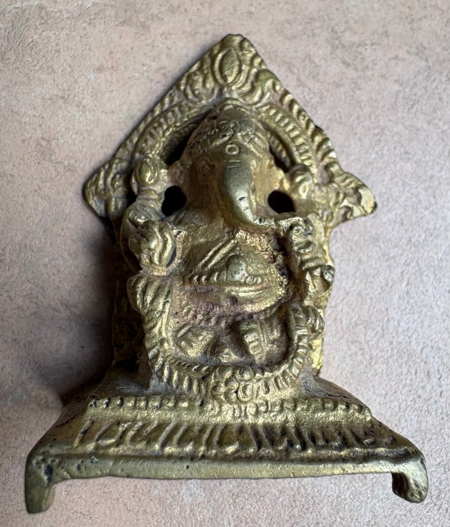 Mooi oud bronzen beeldje van Ganesha, 6 cm, India, Ophalen of Verzenden, Brons