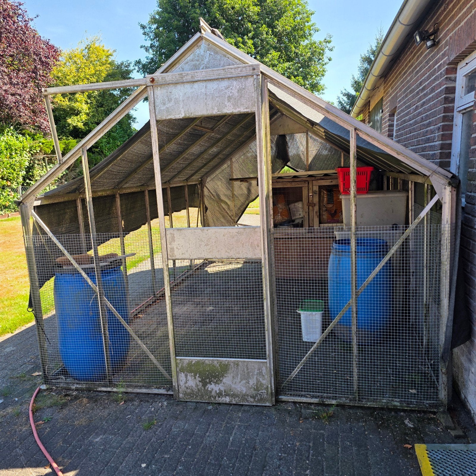 Kas met aluminium frame - 3.75x2.50x1.10m, Tuin en Terras, Kassen, Ophalen, Gebruikt, Overige materialen, Kweekkas