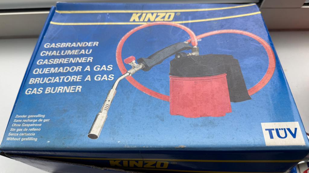 Kinzo Gasbrander - incl 2 gasflessen en gebruiksaanwijzing, Ophalen of Verzenden, Zo goed als nieuw, Minder dan 150 ampère, Overige typen