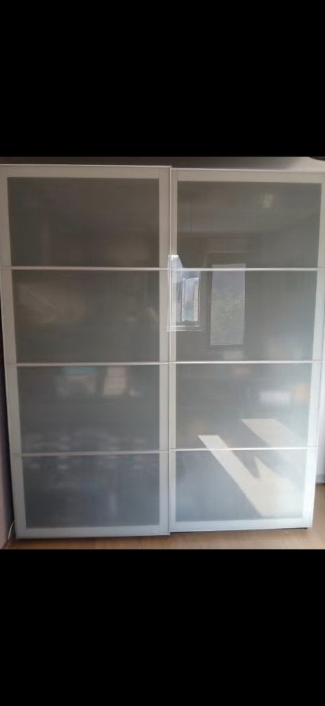 IKEA AULI/LUNDBRÅSMA Schuifdeuren voor PAX Kast (2 stuks), Ophalen, 100 tot 150 cm, 200 cm of meer, Zo goed als nieuw
