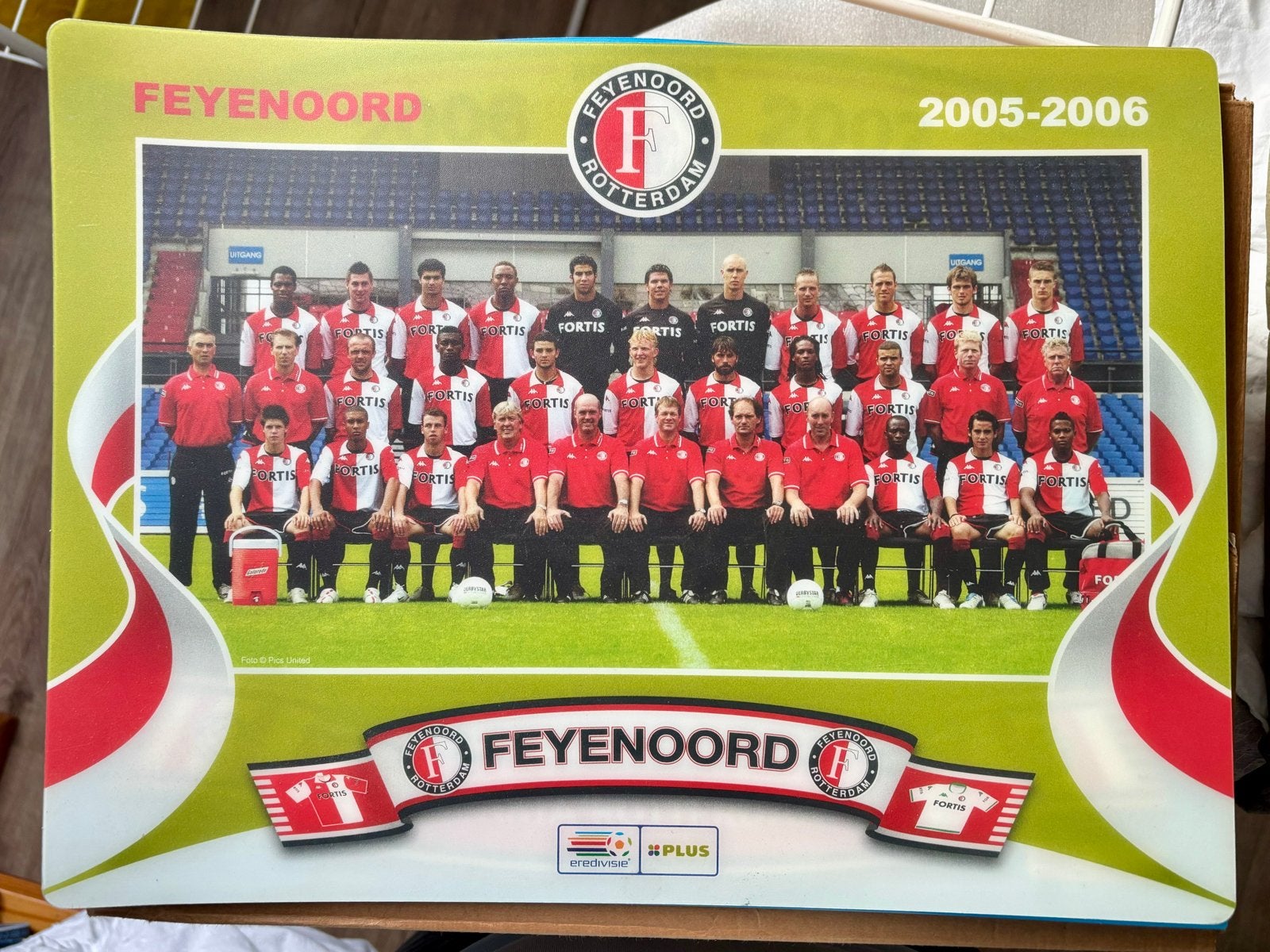Feyenoord placemat Teamfoto 2005-2006, Verzamelen, Ophalen, Zo goed als nieuw, Feyenoord, Overige typen