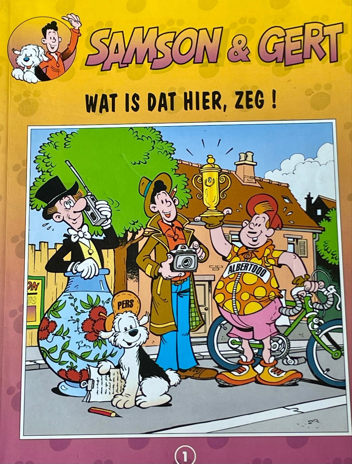 Samson & Gert - Wat is dat hier, zeg! Stripboek, Boeken, Eén stripboek, Ophalen of Verzenden, Zo goed als nieuw