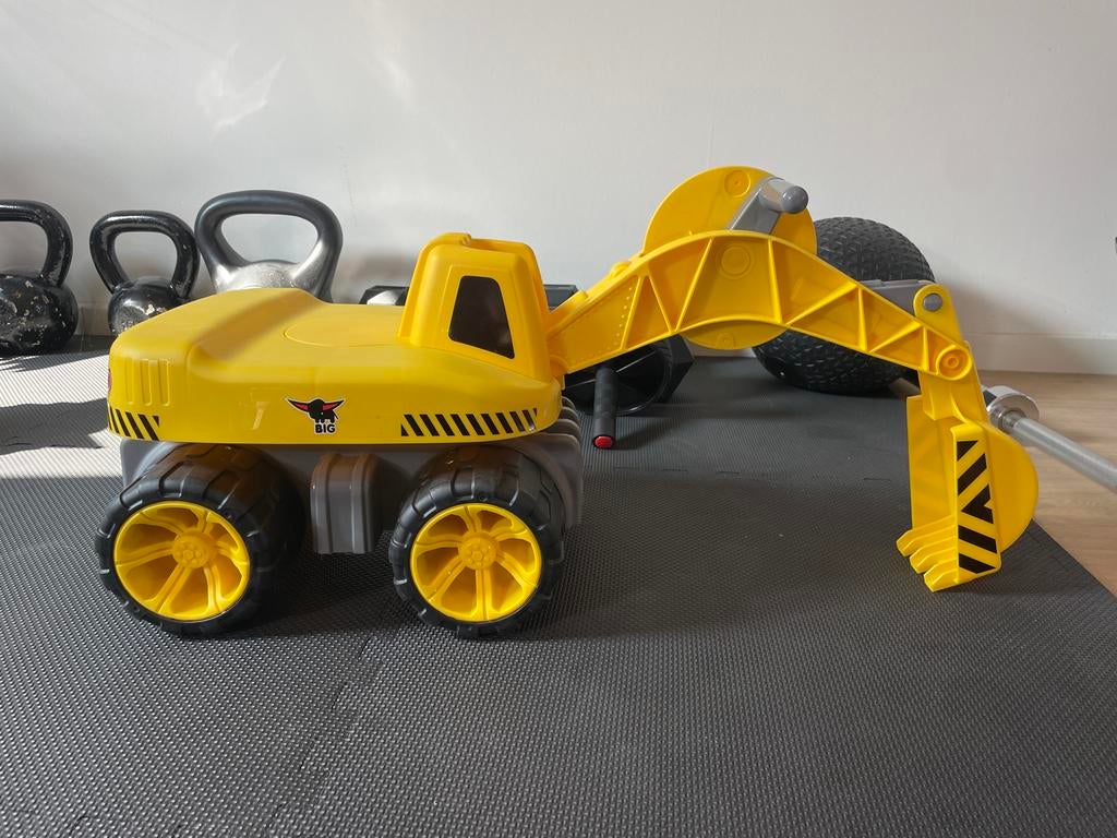 BIG Power Worker Graafmachine - Geel, Ophalen, Zo goed als nieuw
