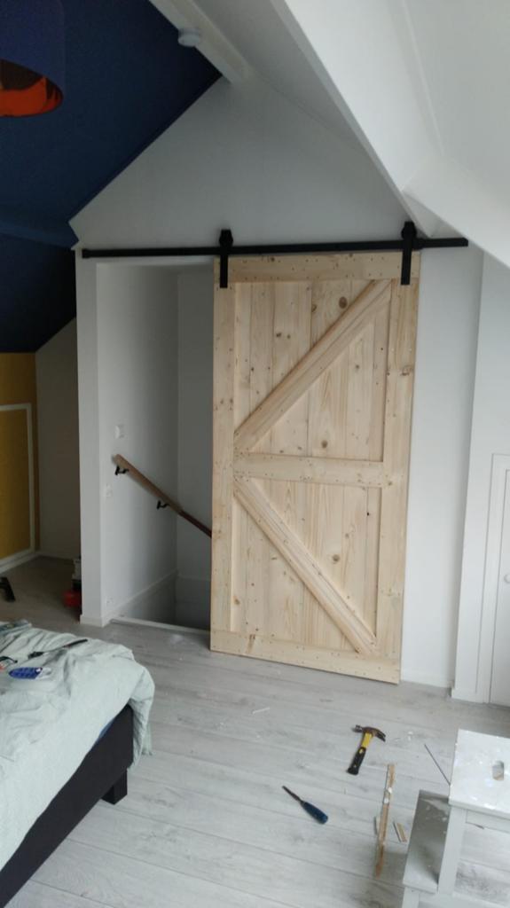Steigerhouten loftdeur, Doe-het-zelf en Verbouw, Deuren en Horren, 215 cm of meer, Binnendeur, Nieuw, Ophalen of Verzenden