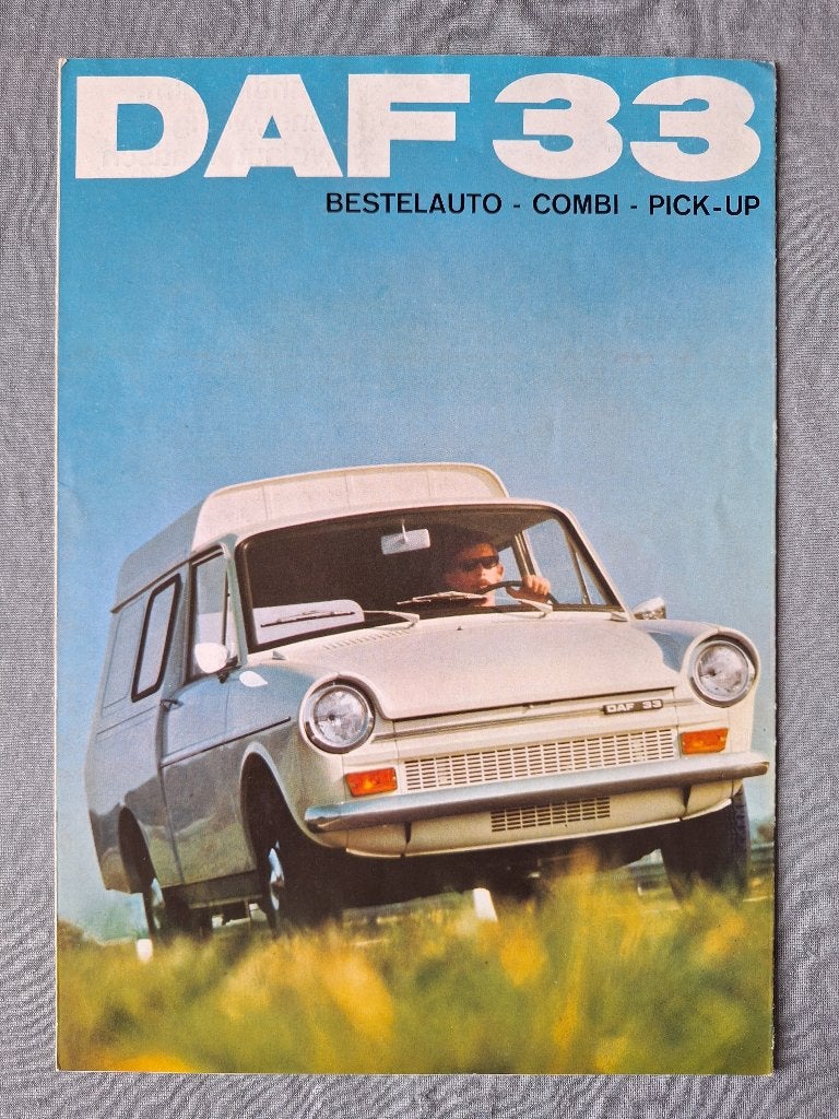 Brochure DAF 33 Bestel-Combi-Pickup - 1970 NL., Verzenden, Gelezen, Overige merken