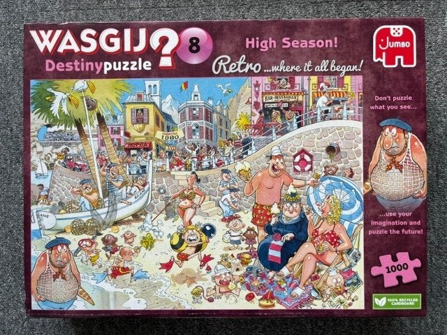 WASGIJ PUZZELS, Ophalen of Verzenden, 500 t/m 1500 stukjes, Zo goed als nieuw, Legpuzzel