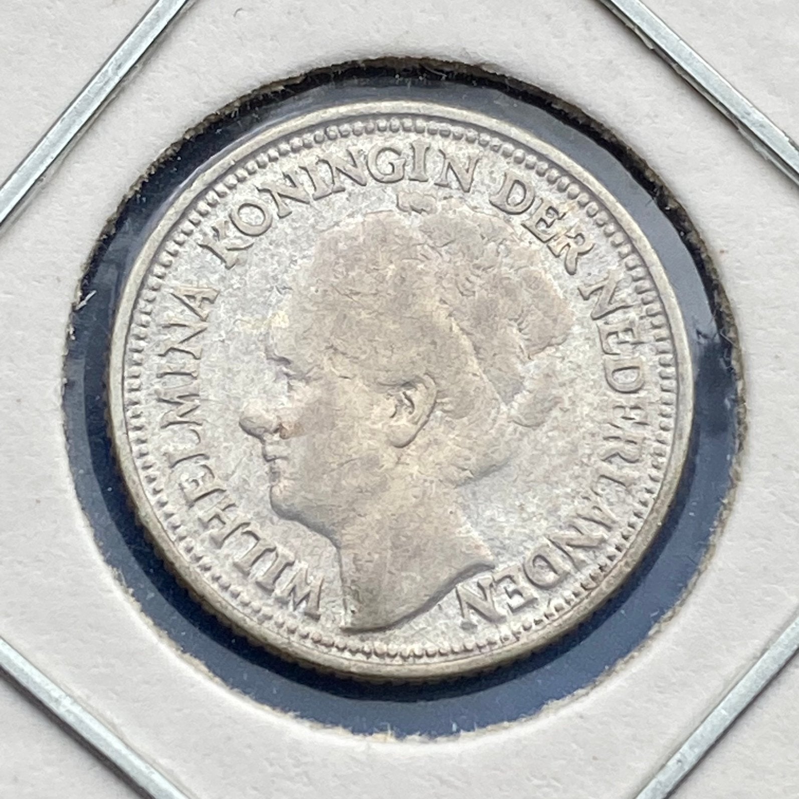 10 Cent / Dubbeltje uit 1936 van Wilhelmina, Postzegels en Munten, Munten | Nederland, Verzenden, Zilver, 10 cent, Koningin Wilhelmina
