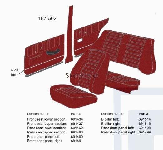Volvo Bekleding Amazon achterbank hoes rug rood Volvo onderd, Auto-onderdelen, Ophalen of Verzenden, Nieuw, Volvo