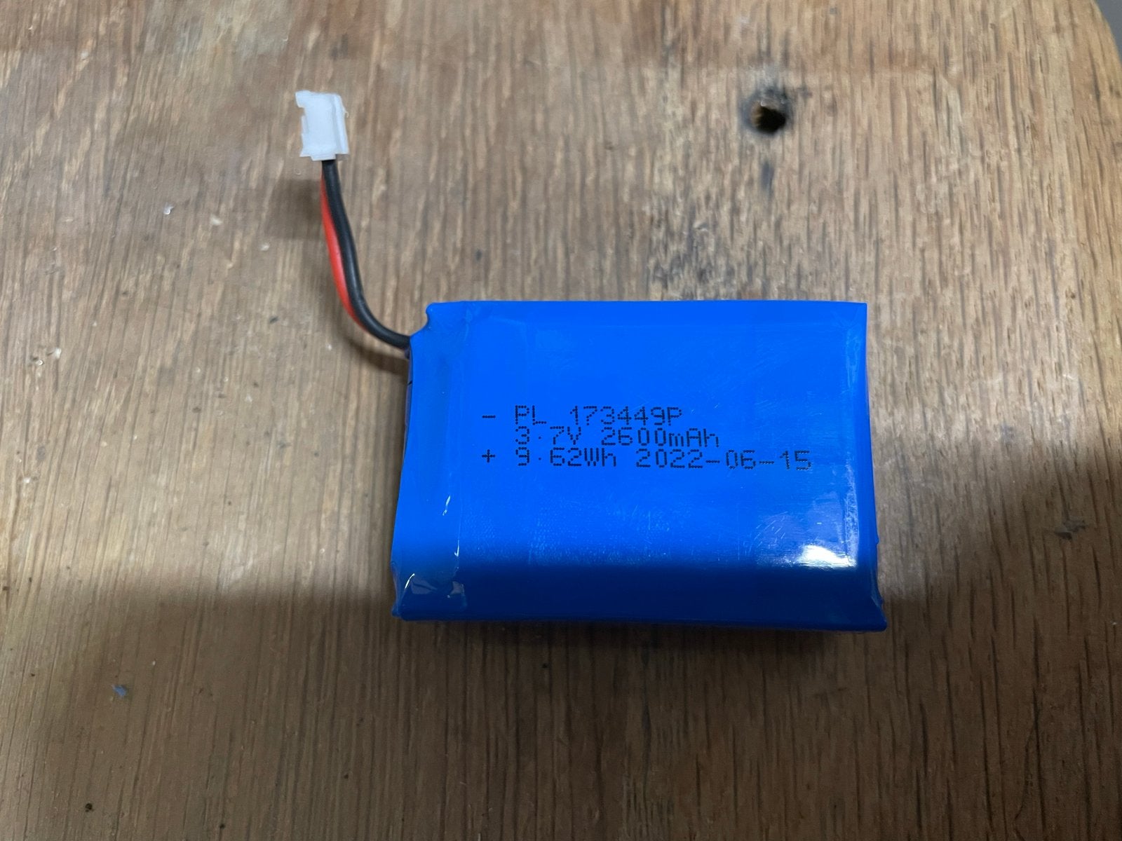 Lithium 3.7V 2600mAh Batterij met JST Connector, Ophalen of Verzenden, Nieuw, Oplaadbaar