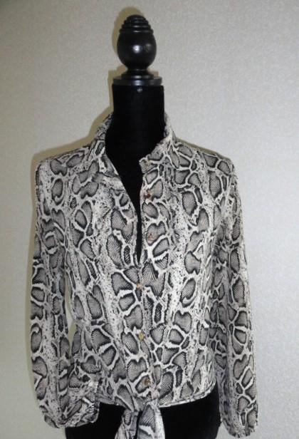 New Collection panter print blouse maat M, Maat 38/40 (M), Bruin, Verzenden, Zo goed als nieuw