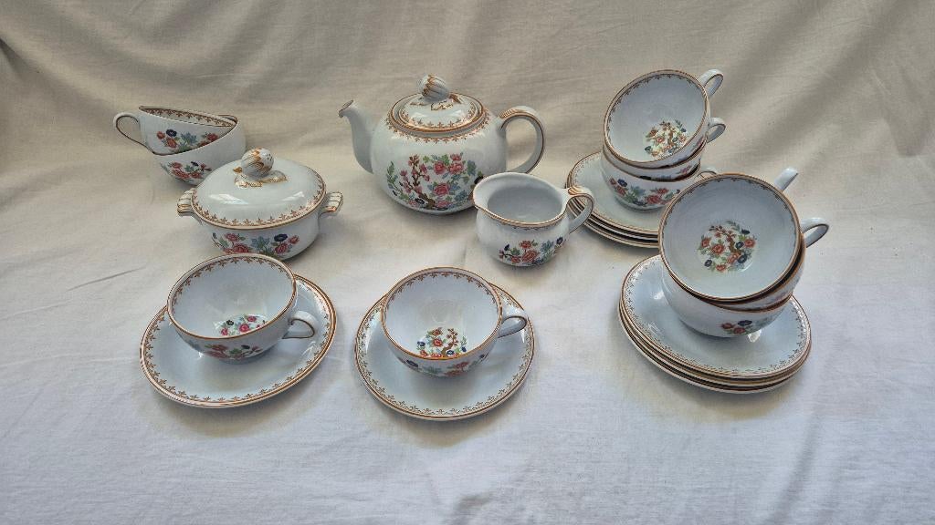 Rorstrand Lotus theeservies, Keramiek, Ophalen of Verzenden, Zo goed als nieuw, Overige stijlen