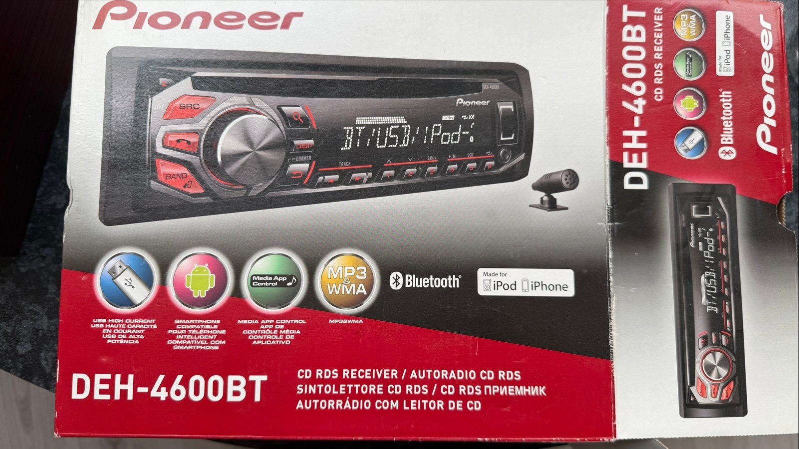 Pioneer DEH-4600BT Autoradio met Bluetooth en USB, Ophalen of Verzenden, Zo goed als nieuw