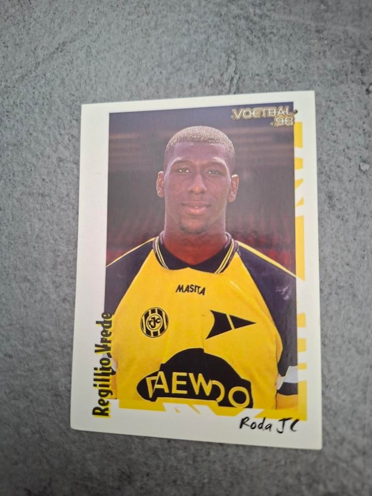 Panini sticker Voetbal 98. Speler Regillio Vrede Roda JC., Verzenden, Zo goed als nieuw, Sticker
