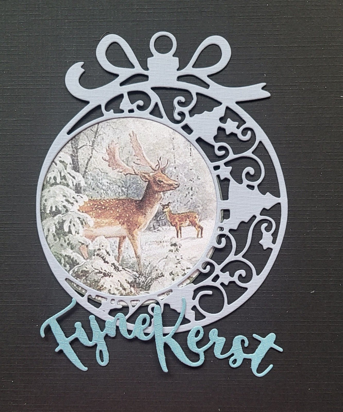 Oplegstansje  kerstbal ,plaatje Fijne kerst, Ophalen of Verzenden, Nieuw, Kerst, Pons of Mal