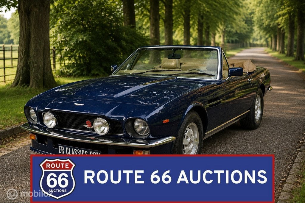 Aston-Martin V8 Volante Cabriolet LHD | 1981 | Route 66 Auct, Auto's, Oldtimers, Overige carrosserieën, Zwart, Bedrijf, Handgeschakeld