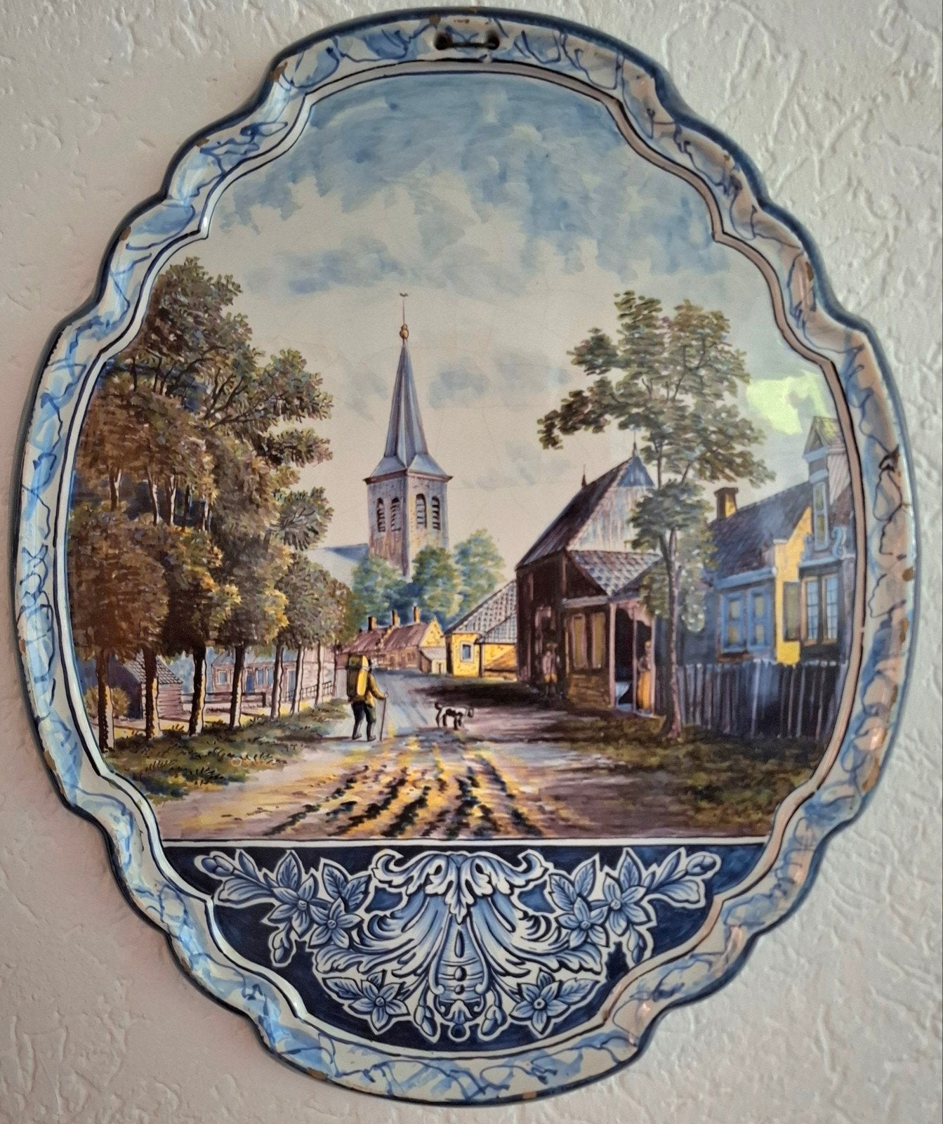 Grote plaquette, Makkum Tichelaar, Tiemen Hiemstra., Antiek en Kunst, Antiek | Wandborden en Tegels, Ophalen of Verzenden