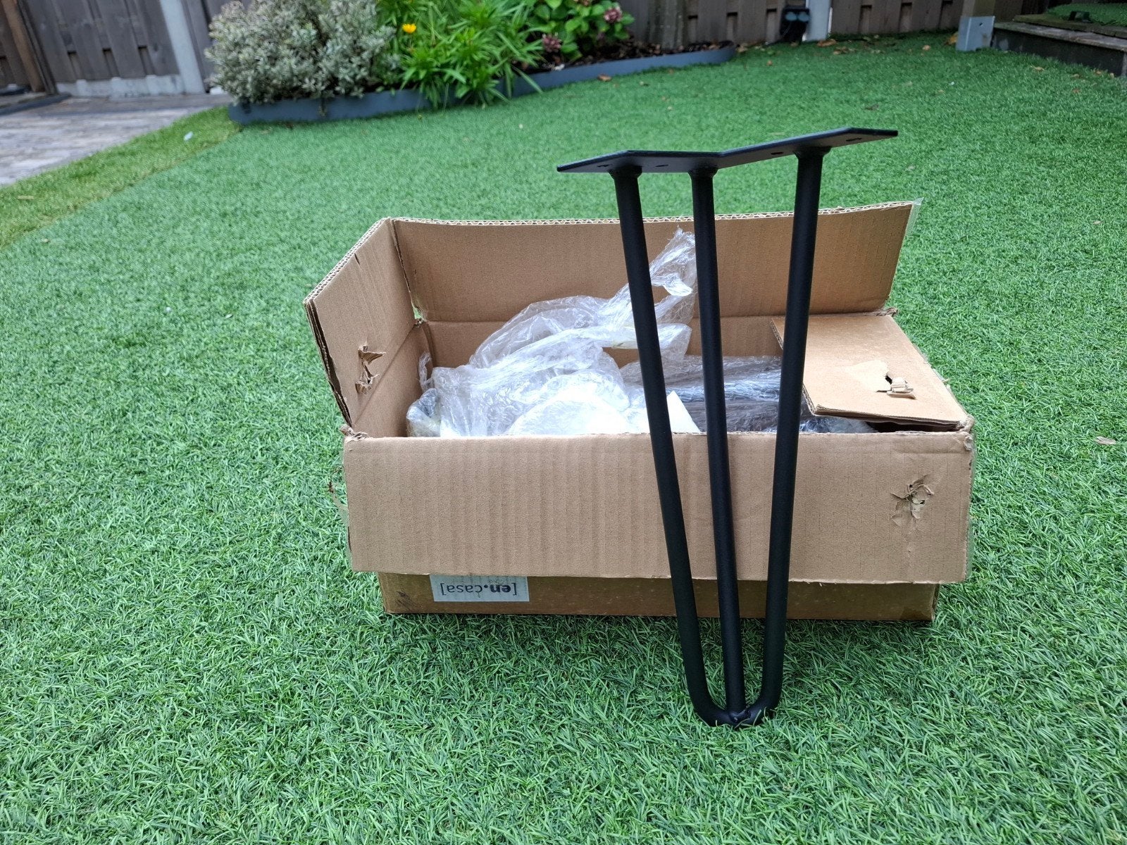 Nieuwe [en.casa] 3 lijns Hairpin poten, 4 stuks, zwart, 35cm, Ophalen