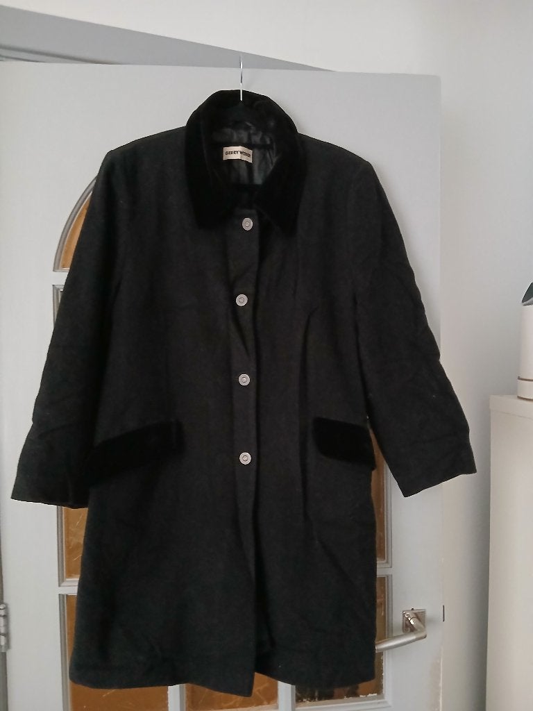 Jas/Mantel Zwart Maat 40 Gerry Weber, Ophalen of Verzenden, Zo goed als nieuw, Maat 38/40 (M), Zwart