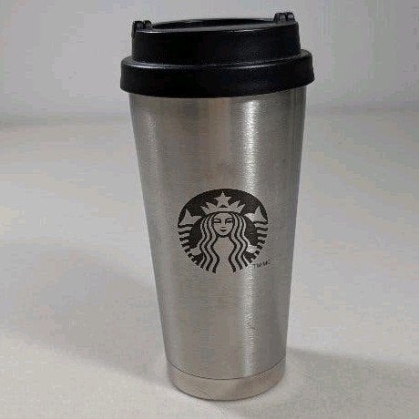 Originele Starbucks tumbler RVS thermosbeker 473ml 16oz, Overige typen, Ophalen of Verzenden, Zo goed als nieuw, Grijs