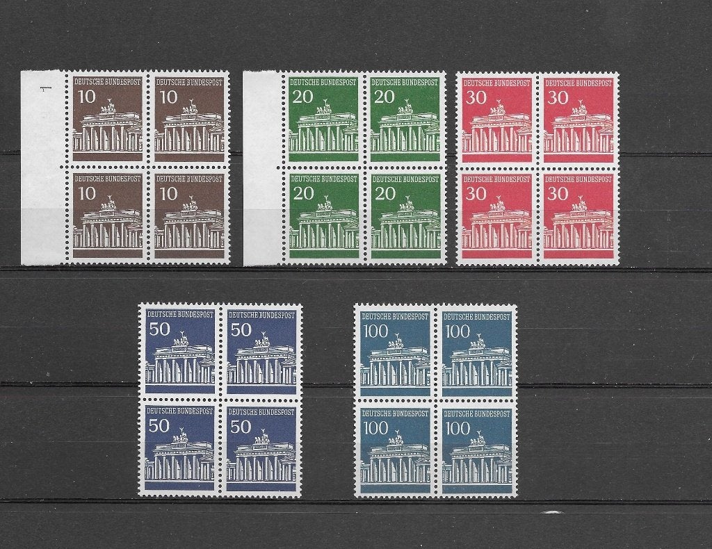 BRD 1966. Michel 506 t/m 510. Blokken van 4, postfris., Ophalen of Verzenden, BRD, Postfris